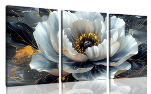 Flower Pictures Wall Art for Living Room - Modern Office Artwork Wall Decor -... - Picture 1 of 7
