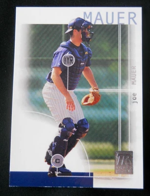 Tarjeta de novato 2002 Topps Reserve Joe Mauer #150 #555/999 corte leer Foto 1 de 3