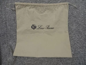 Loro Piana Dust Bag Large Beige Canvas Drawstring Logo Storage Shoe Purse Travel - Picture 1 of 5