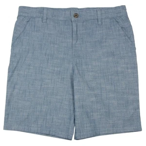 Cat & Jack Boys Flat Front Chambray 'at the Knee' Chino Shorts Blue, 16 Husky - Picture 1 of 5