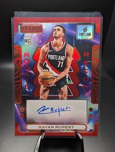 2023-24 Recon Basketball Rayan Rupert RC Auto Red /99 Color Match!
