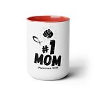 Mothers Day - #1 Mom - Two-Tone Coffee Mugs, 15oz