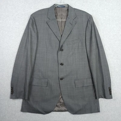 Jaqueta polo masculina vintage Ralph Lauren 42L cinza lã feita na Itália terno separado - Imagem 1 de 4