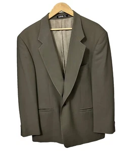 Kasper Collection Men's 44 S Single Button 100% Wool Olive Suit Jacket - Picture 1 of 9