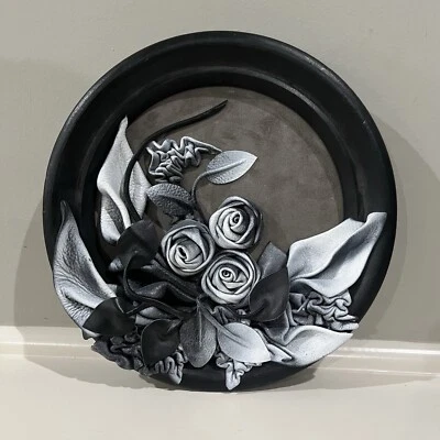 Ramo de flores 3D de cuero vintage arte de pared único hogar gótico romántico bruja Foto 1 de 4