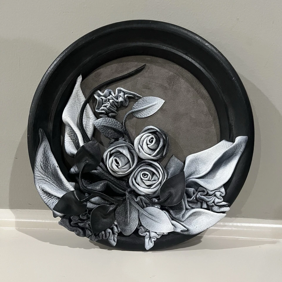 复古皮革 3D 花束墙艺术独特家庭哥特式浪漫女巫 — 第 1/4 张图片