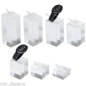 7pc Acrylic Ring Display Set Acrylic Ring Holders Jewelry Showcase Display Stand - Picture 1 of 2