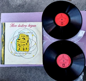 EGYPTIAN HISTORY double LP: HERE HISTORY BEGAN Pyramids and Sphinx (1961) *HEAR* - Picture 1 of 5