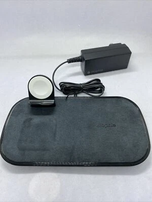 mophie 3 in 1 Wireless Qi 7.5W Charge Pad for Apple iPhone EarBuds & Watch ~ Blk - Image 1 of 4