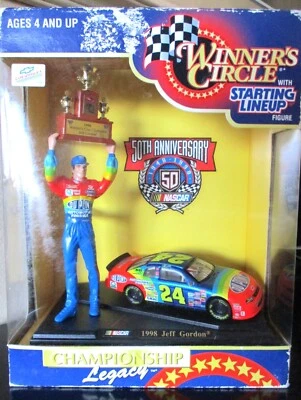 Kenner, '98 Winner's Cup Champion Jeff Gordon 5" Figure/Trophy/1:43 Car, NIB - Image 1 of 4