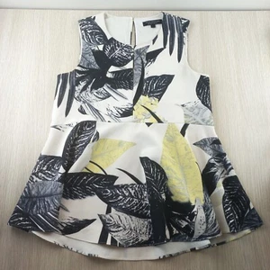 Jayson Brunsdon Black Label Blouse Women's Size 8 Fit & Flare Sleeveless Ivory - Picture 1 of 10
