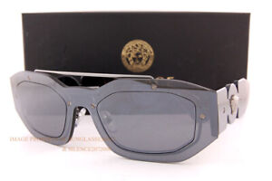 Brand New VERSACE Sunglasses VE 2235 1001/6G Transparent Grey/Mirror Silver Grey