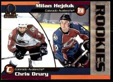 1998-99 PACIFIC OMEGA CHRIS DRURY ROOKIE COLORADO AVALANCHE #67