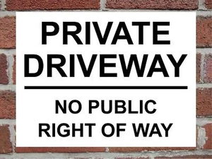 Señal de seguridad Correx 200 mm x 150 mm de entrada privada sin derecho de paso público. - Imagen 1 de 1