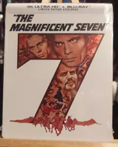 The Magnificent Seven Limited Edition Steelbook 4K UHD + BLU RAY Sealed NEW - Picture 1 of 3