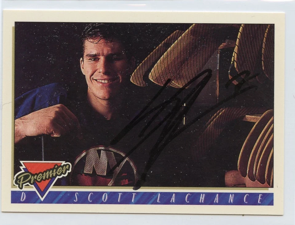 SCOTT LACHANCE ISLANDERS AUTOGRAPH AUTO 93-94 TOPPS PREMIER #257 *43974 - Image 1 of 1