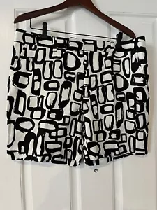 MR TURK Herrenshorts schwarz weiß abstrakt Größe 36 - Bild 1 von 3