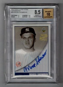 2002 Topps Super Teams Moose Skowron Autograph Yankees BGS 8.5 NM-MT+ w/10 Auto - Picture 1 of 2