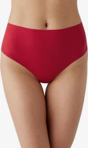 b.tempt.d by WACOAL b.bare Hi Waist Thong Panties Haute Red Size Medium $14 -NWT - Picture 1 of 3