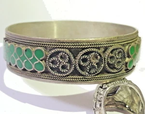 PULSERA PLATA ERA VIKINGA - PULSERA KABYLE ANTIGUA, JOYERÍA ÉTNICA VINTAGE - Imagen 1 de 5