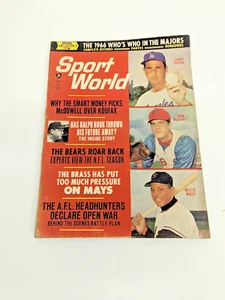 Vintage Sport World Magazine- Willie Mays - Sandy Koufax - Oct 1966 - MLB - Picture 1 of 5