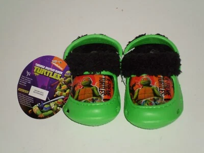 Zapatos sin cordones Teenage Mutant Ninja Turtles verde zueco talla mediana (7/8) NUEVO  Foto 1 de 4