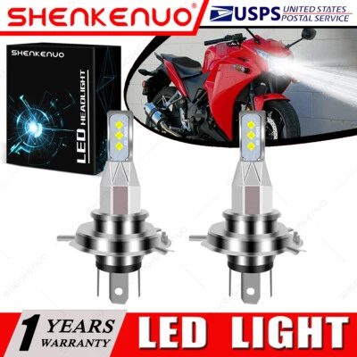 Para Honda CBR250R 2011-2013 2X 9003 H4 LED Faros Bombillas 55W Alta Potencia Blanco Foto 1 de 4