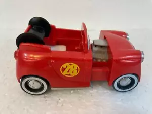 Mickey Mouse Red Race Car Number #28, Mini Car Transforms Hot Rod - Picture 1 of 6