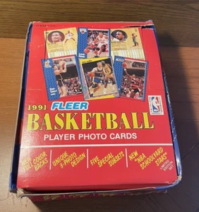 1991-92 Fleer NBA Basketball Rack Pack Box 24 Stück - Bild 1 von 8