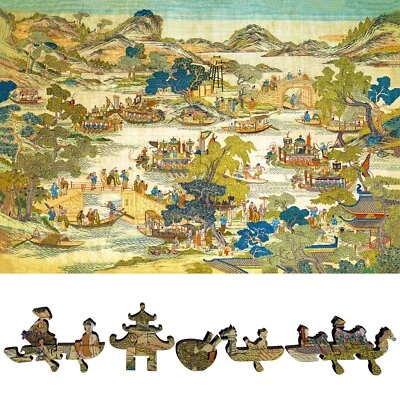 Wooden Puzzle for Adults by FoxSmartBox - 444 Pieces - Dragon Boat Festival - Image 1 of 4