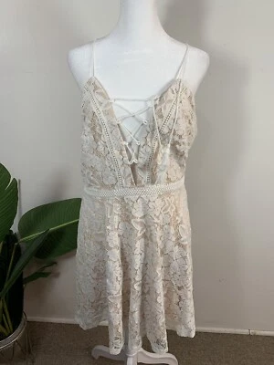 Mini Vestido Soprano MUJERES Encaje Sin Mangas, Talla L Foto 1 de 4