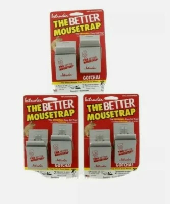 3 Packs Intruder The Better Mouse Trap ~ Never Touch Design Easy Set - Image 1 of 2