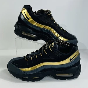 Mens Size 6.5 - Nike Air Max 95 PRM Black Gold Running Shoes Sneakers 538416-007 - Picture 1 of 12