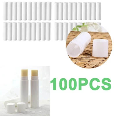 100 Lipstick Sleeve Lip Balm Empty Sleeves Container Lipstick Holder with Cap - Image 1 of 4