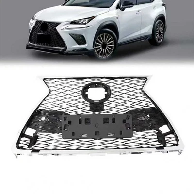 Grill For 2018-2021 Lexus NX300 F Sport Front Bumper Grille Black W/Chrome Trim Foto 1 de 4