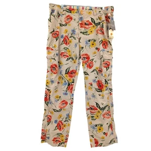 Anthropologie Hei Hei Floral Cargo Pants – NWT – Size 12 (UK 18 / EU 44) Boho - Picture 1 of 10