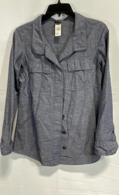 Camisa Blusa Patagonia Para Mujer Azul Algodón Orgánico Manga Larga Talla 0 Foto 1 de 4
