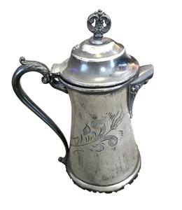 Antique Victorian Imperial Mfg Co. Silver Plated Syrup Pitcher Taunton Mass 1101 - Picture 1 of 14