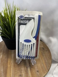 Y2K Goody gebogener Griff Haar Pick Lift Kamm necken weiß blau getaucht neu 2006 G3 - Bild 1 von 3