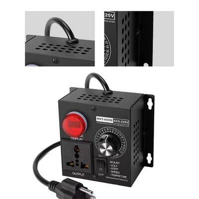 SCR Motor Speed Controller Volt Regulator Thermostat Dimmer AC 120V~220V 4000W - Image 1 of 4