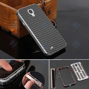 Lujo Aluminio Fibra de Carbono Material Estuche Cubierta Para Samsung Galaxy S 4 IV i9500 - Imagen 1 de 15