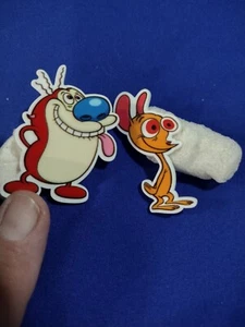 REN AND STUMPY CARTOON ENAMEL PIN SET NICKELODEON **NEW** - Picture 1 of 2