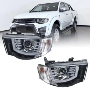 2Pcs LED Headlight Head Lamp Projector For Mitsubishi Triton ML MN Ute 2005-2014 - Picture 1 of 14