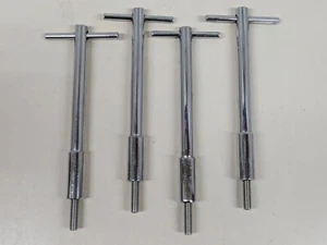 Chrome Valve Cover T-Bar Wing Bolts 1/4"-20 5" long Hold Down Nut Bolt Stud 4 PC - Picture 1 of 1