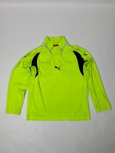 Men's PUMA Green Long Sleeve Soccer Football Referee Jersey Shirt Size L