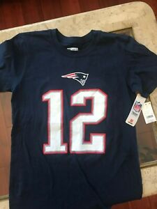 NEW New England Patriots NFL Team Apparel #12 Brady T-Shirt, Small