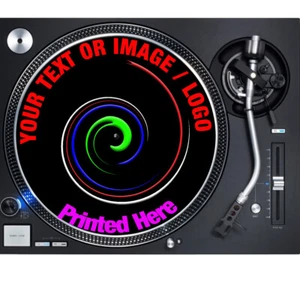 Single Personalised 12" DJ Turntable Slipmat your Design your Logo Your Text - Picture 1 of 1