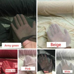 Elastic Ultrafine Nylon Net Fabric Spandex Mesh Cloth Underwear Lining Trim Chic - Picture 1 of 19