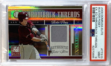 2008 Donruss Elite Threads #TTS13 Buster Posey Rookie (Giants) PSA 9 Mint—Pop 1