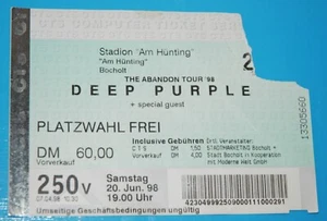DEEP PURPLE - KONZERTKARTE 1998 BOCHOLT Stadion Am Hünting 20.06.1998 ( Ticket ) - Bild 1 von 1